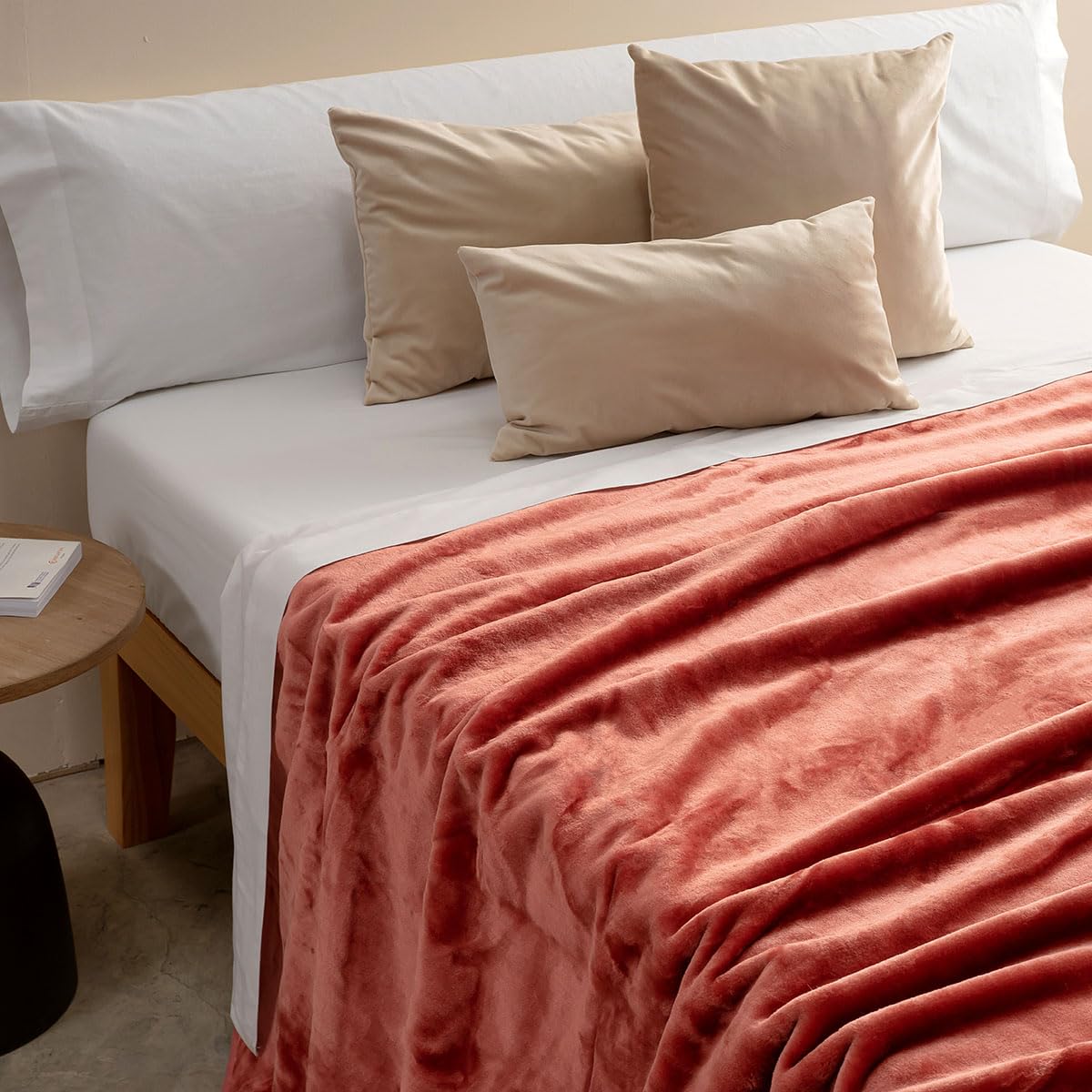 SancarlosIbon Terracotta Velour Blanket 100% Polyester 180 x 240 cm