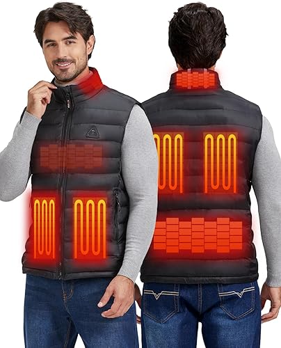 Men's Heated Vest with 20000mAh Battery Pack 7.4V,Lightweight Rechargeable Electric Heated Apparel for women
