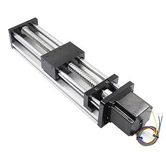 Befenybay 200mm Effective Travel Length Double Optical Axis Guide Ballscrew SFU1605 with NEMA23 Stepper Motor for DIY CNC Router Parts X Y Z Linear Stage Actuator and 3D Printer