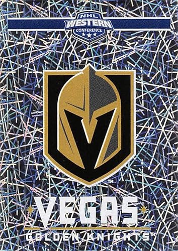 2018-19 Panini NHL Stickers Hockey #475 Vegas Golden Knights Logo Vegas Golden Knights Foil Official 2 12 Tall x 2 Inch Wide NHL Album Sticker