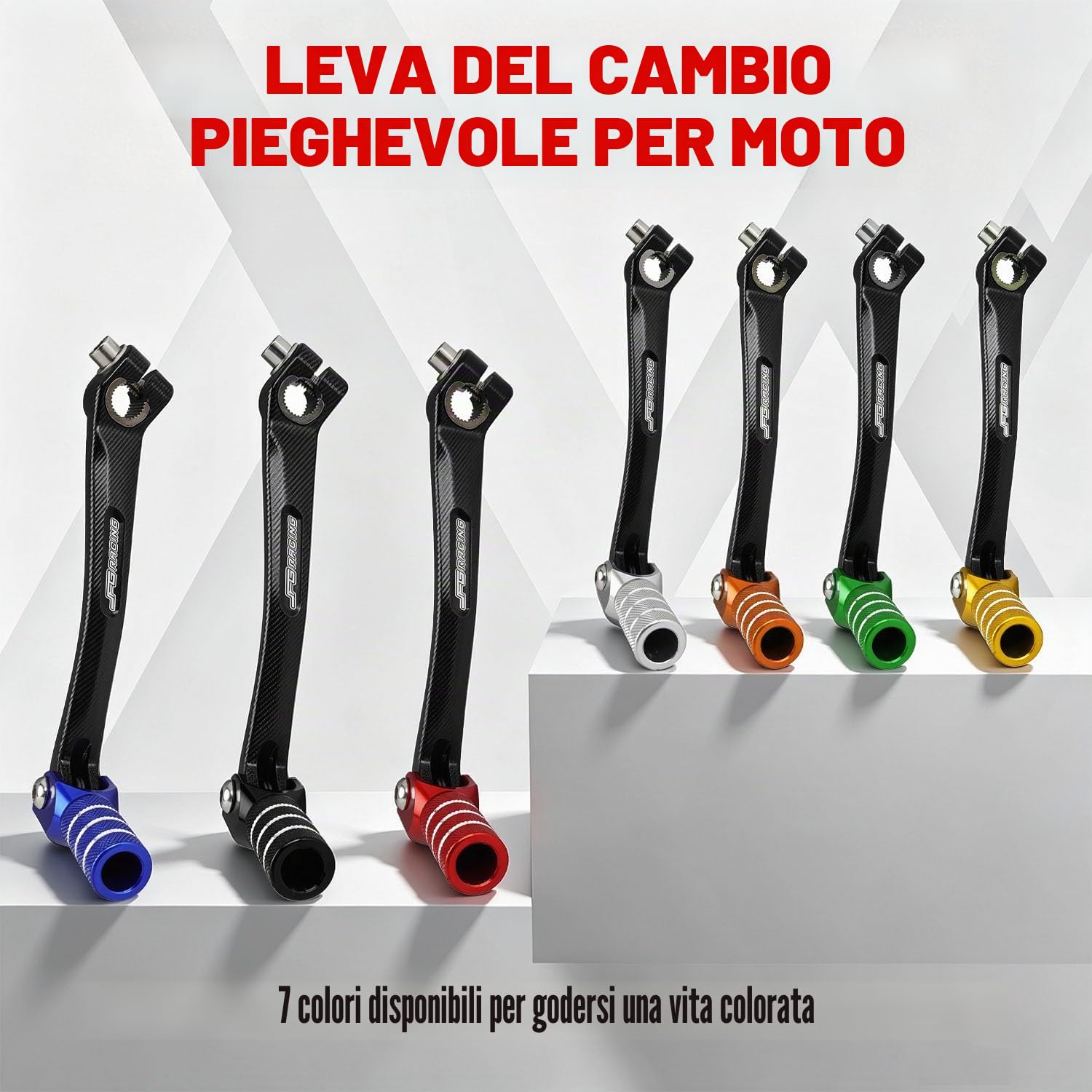 JFG RACING Leva Cambio Moto,Leva del Cambio Pieghevole in Alluminio CNC per Dirt Pit Bike 50cc-125cc XR50 CRF50 XR70 CRF70 XR110 CRF110-Rosso