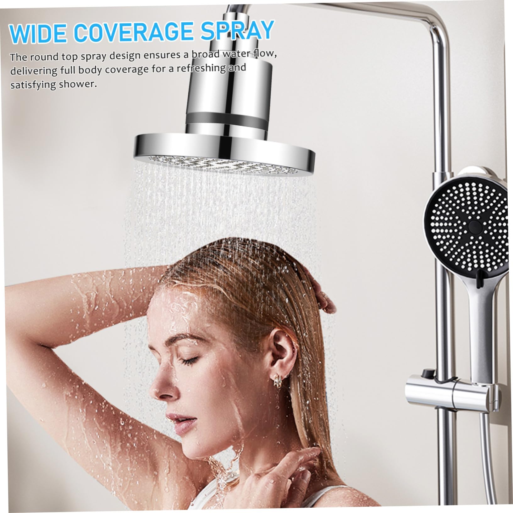 Pommeau de Douche Haute Pression Filtrant pour Eau Dure Réduit Le Chlore et Adoucit Eau avec Filtre à Couches pour Salle de Bain