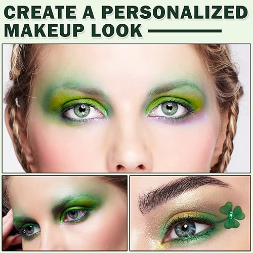 Miniatura 6 de Paleta de sombra de ojos verde de 15 colores, de larga duración, impermeable, mate, brillante, amarillo, paleta de sombra de ojos con purpurina para