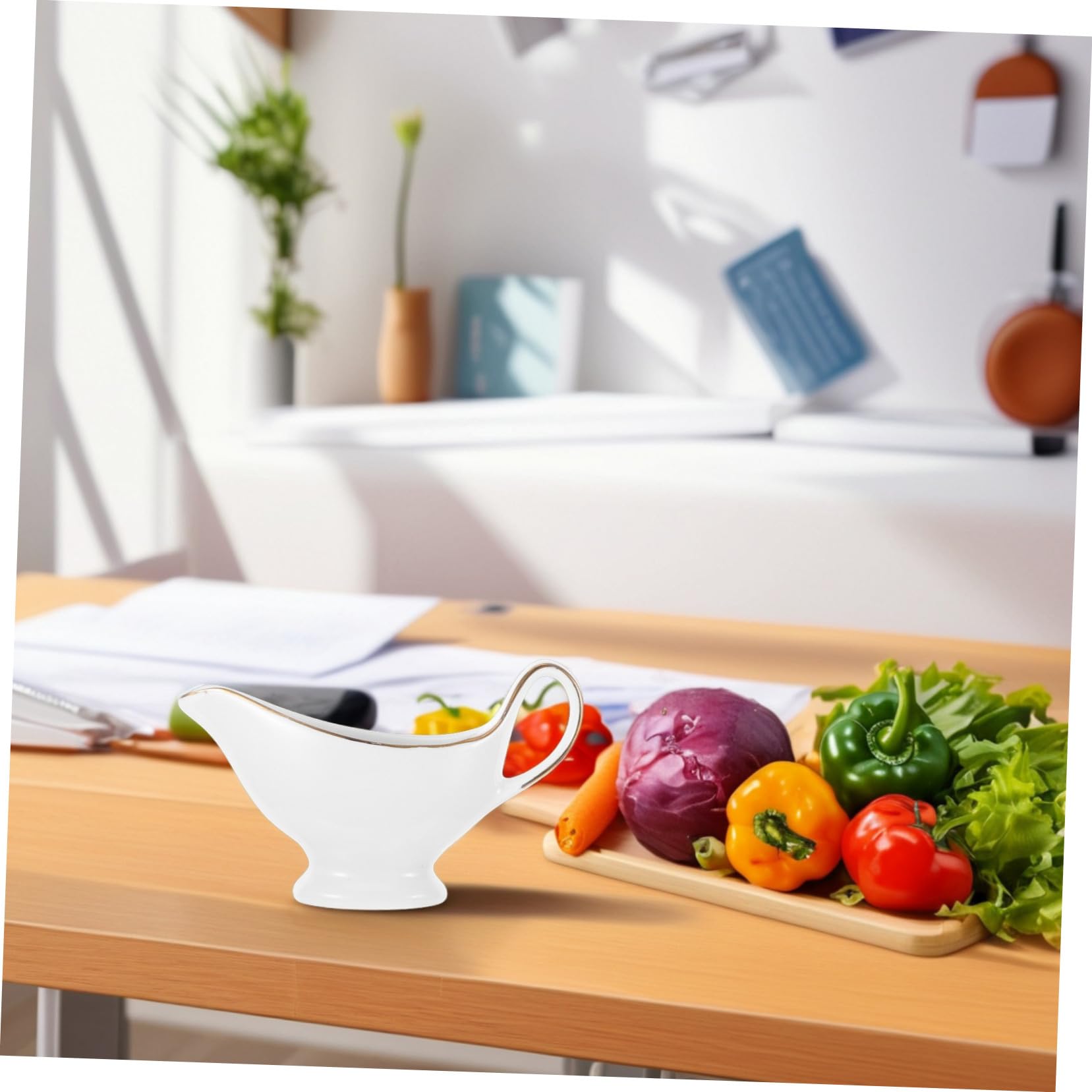 NUOBESTY Salsiera in Dorato, Contenitore per Salsa e Aceto, per Ristoranti e Feste, Design e Funzionale