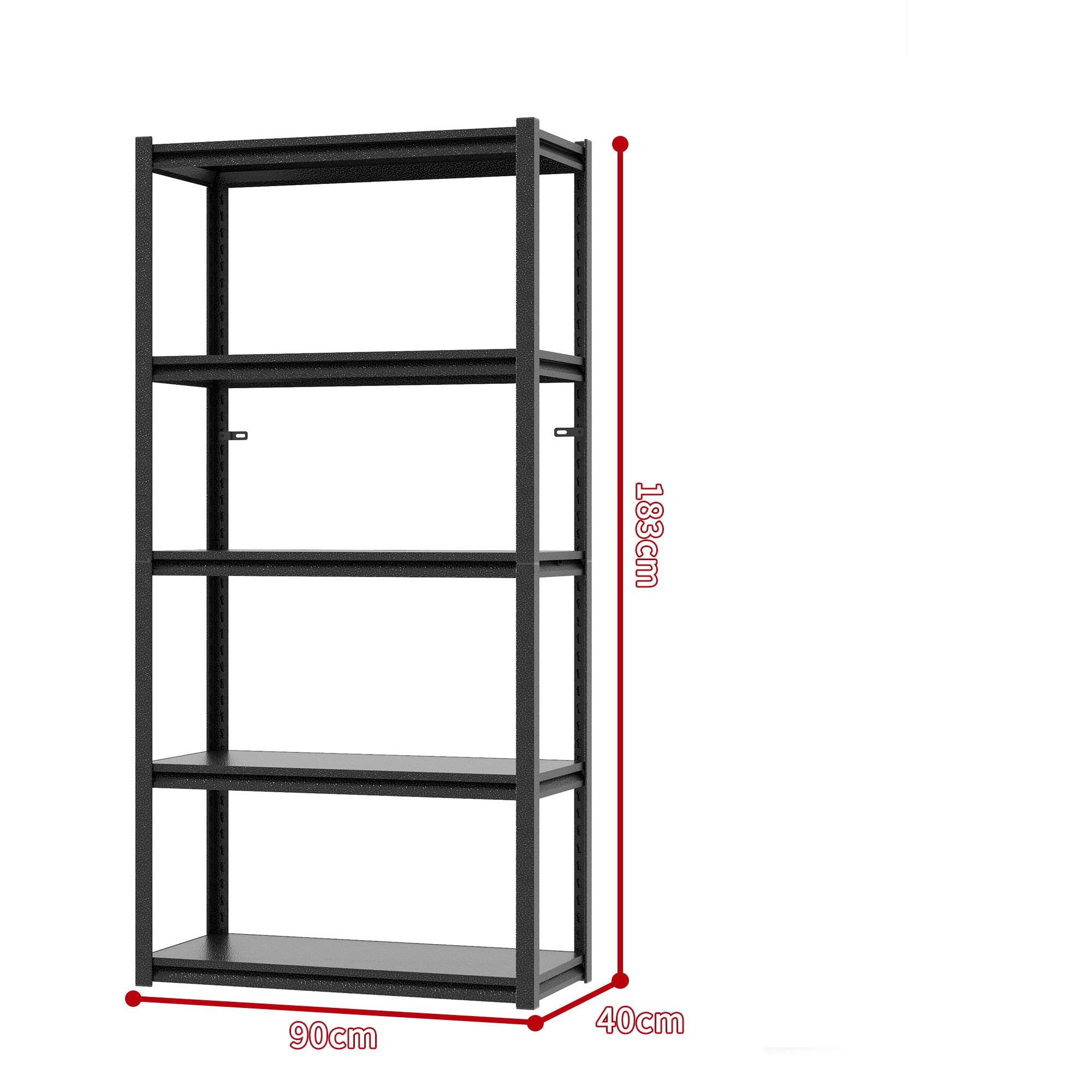 Scaffale a 5 ripiani, 183 x 90 x 40 cm