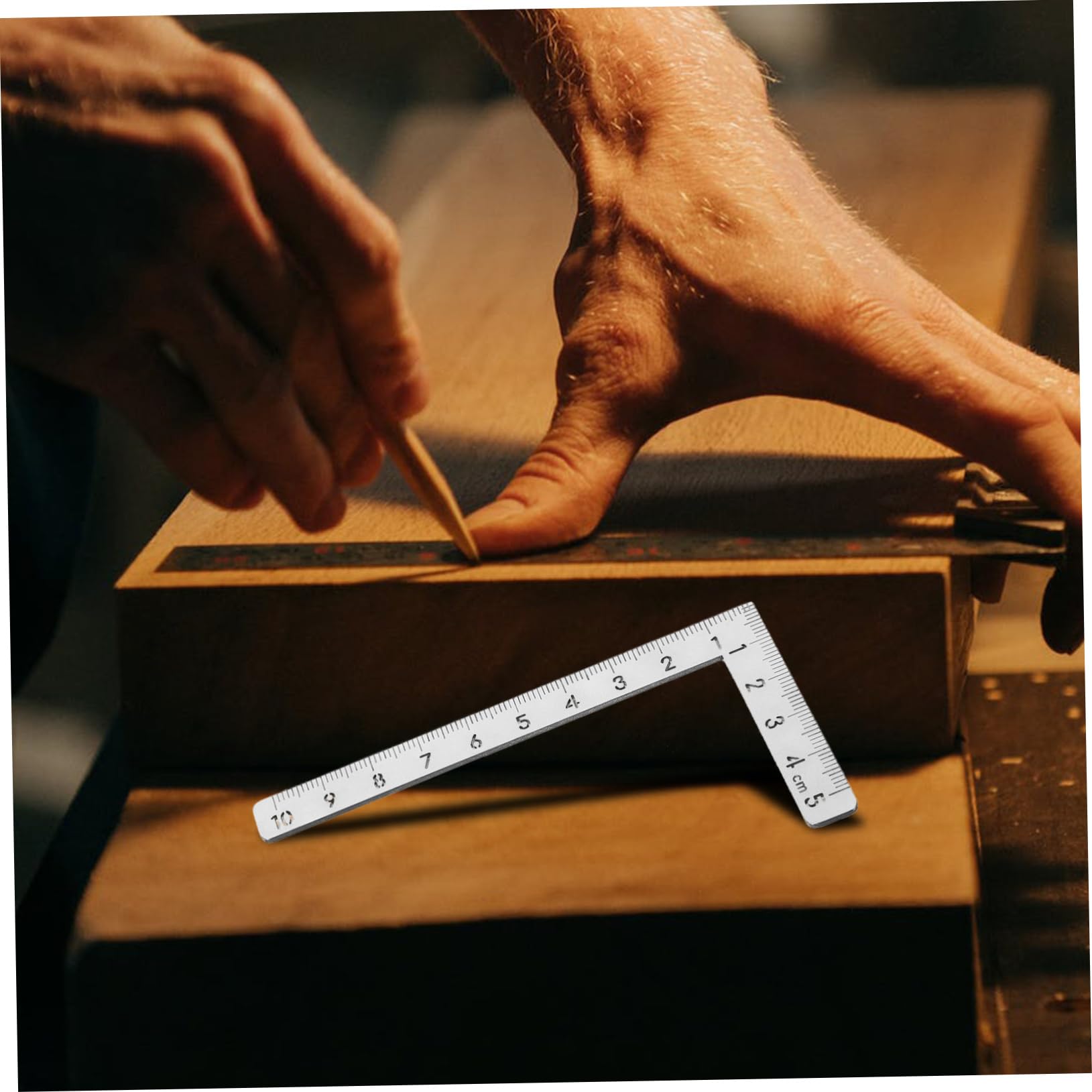 NUOBESTY 5pezzi Framing Inossidabile Righello Per Falegnameria Design Leggero e Portatile Strumento Misurazione Precisa Per e Lavori Finitura