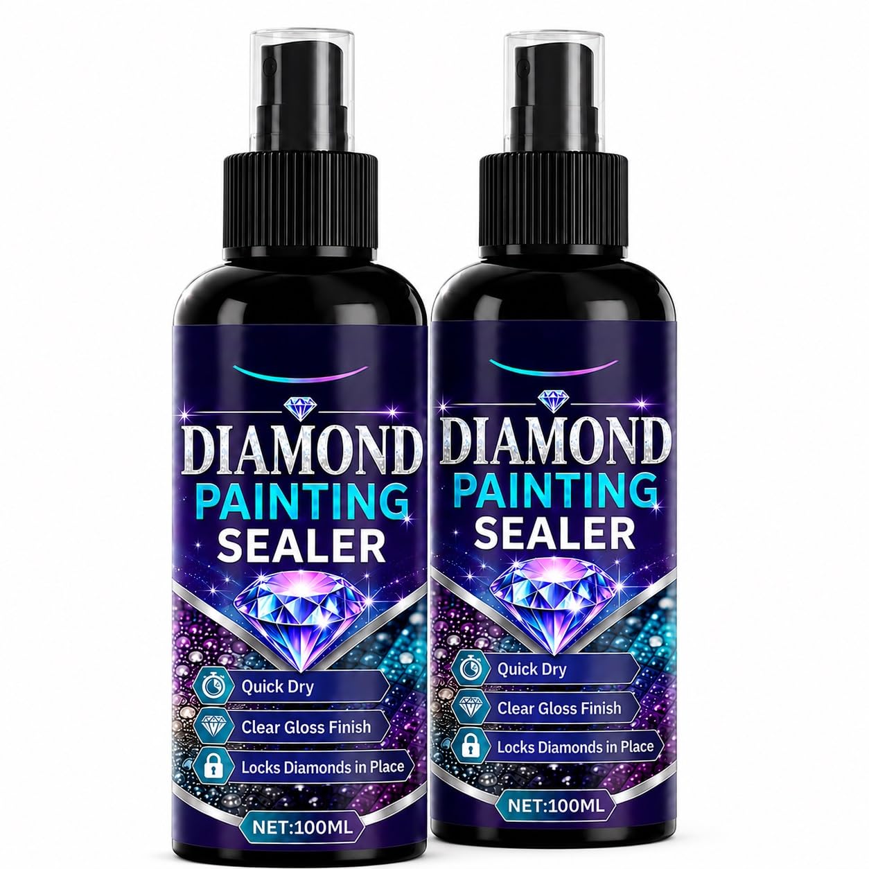Fixateur diamond painting anti-décollement des strass brillants