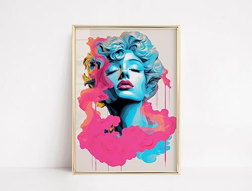 VAPORWAVE, SYNTHWAVE, RETRO Home Art, Game Room Poster Prints, Hiroshi Nagai, abstract woman spray paint, VAPORWAVE Poster,229