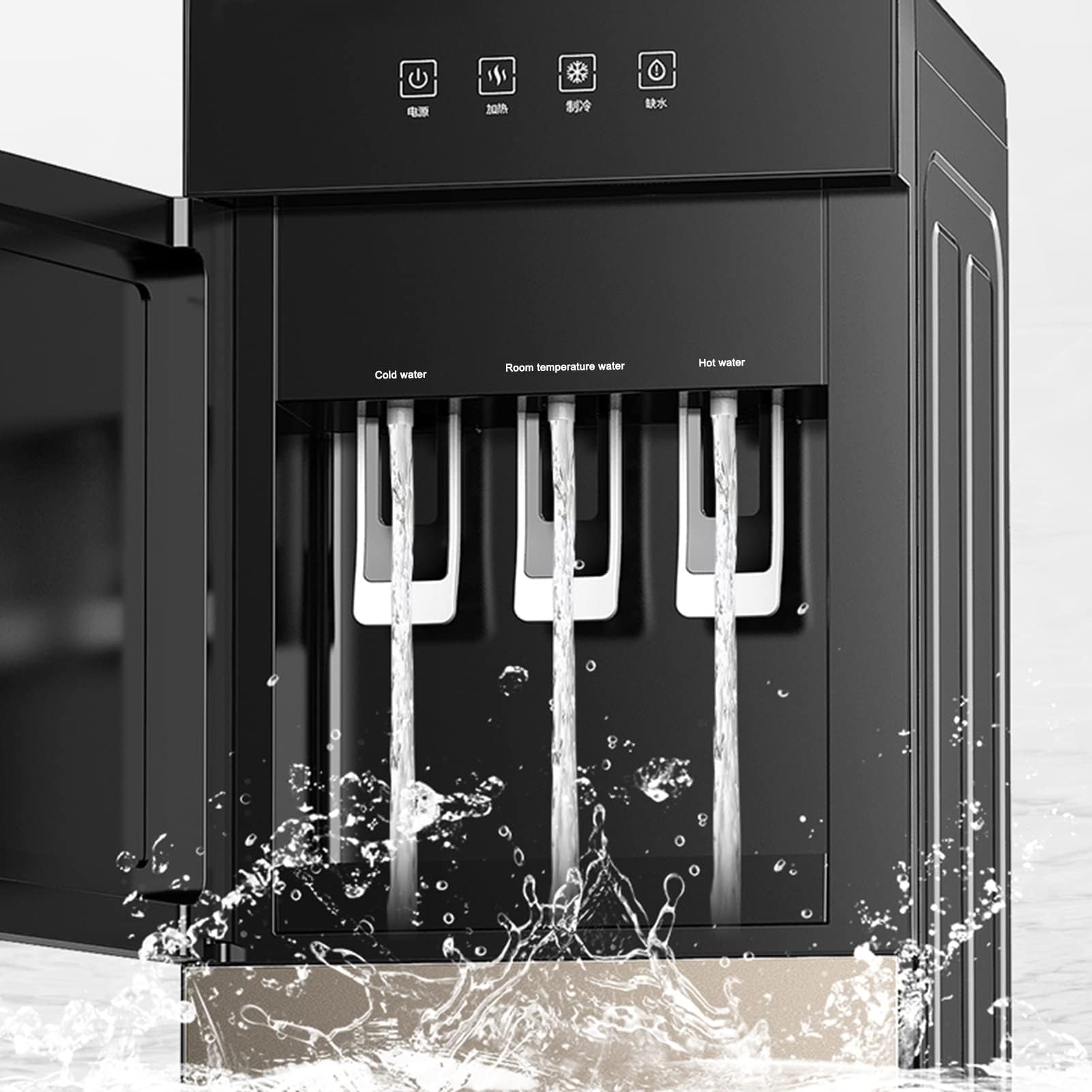 Wasserspender Mit Befüllung Von Unten Und Getränkehalter, 5 Gallonen 3-In-1 Heiß- Und Kaltwasserkühler Für Zuhause, Büro, Kaffee, Tee, Bar, Wohnheim,001