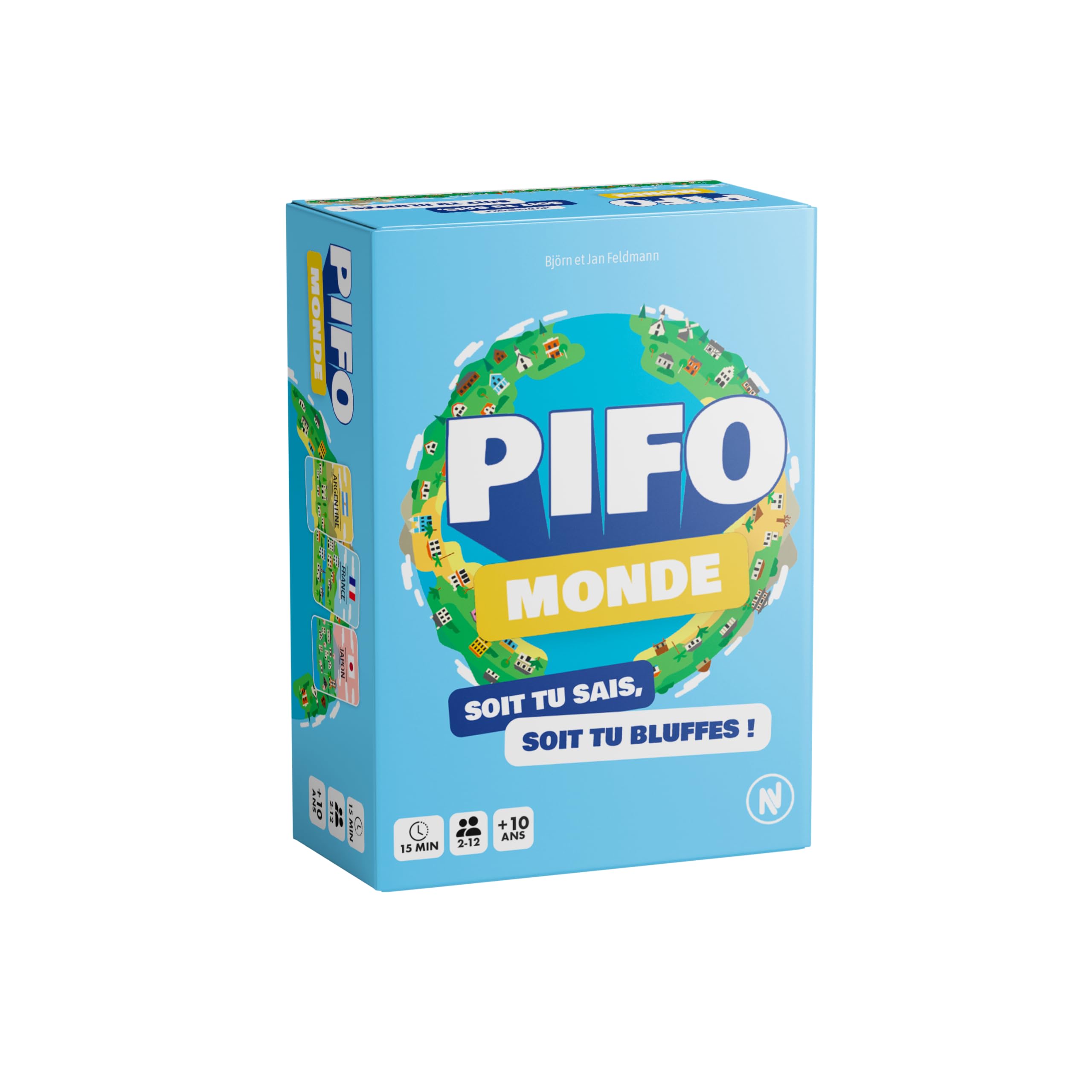 PIFO Mondo: Gioco Da Tavolo Di Bluff E Geografia Per Famiglie, 2-12 Giocatori, 152 Paesi Da Scoprire - 2