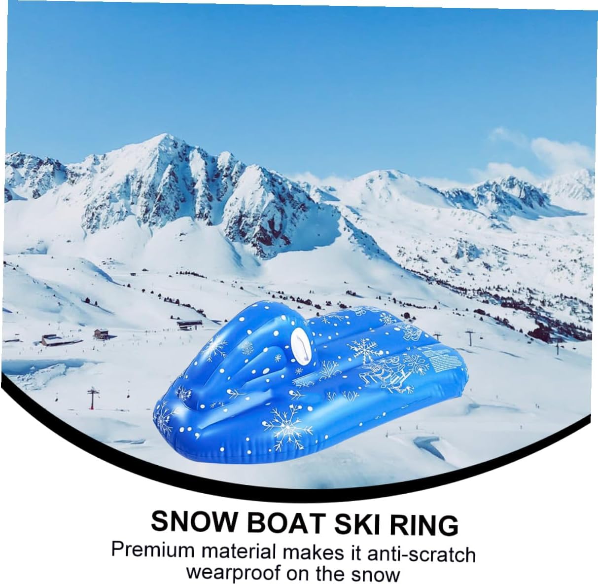 Cabilock Inflatable Snow Tube and PVC Skiing Sled with Cold-Resistant Material Wearable Snow Raft for Winter Outdoor Sledding