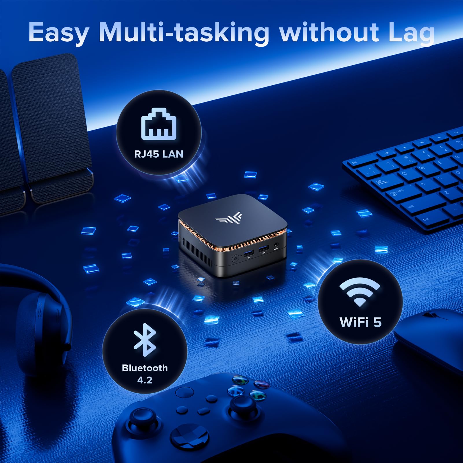 NiPoGi Essenx E1 Mini PC Ιntel Alder Lake-N97 (hasta 3.6GHz) 16GB DDR4 512GB SSD, Mini Ordenador/Gigabit Ethernet/2.4+5G WiFi/BT4.2/HDMI 2.0+DP 1.4 Doble Pantalla 4K@60Hz UHD