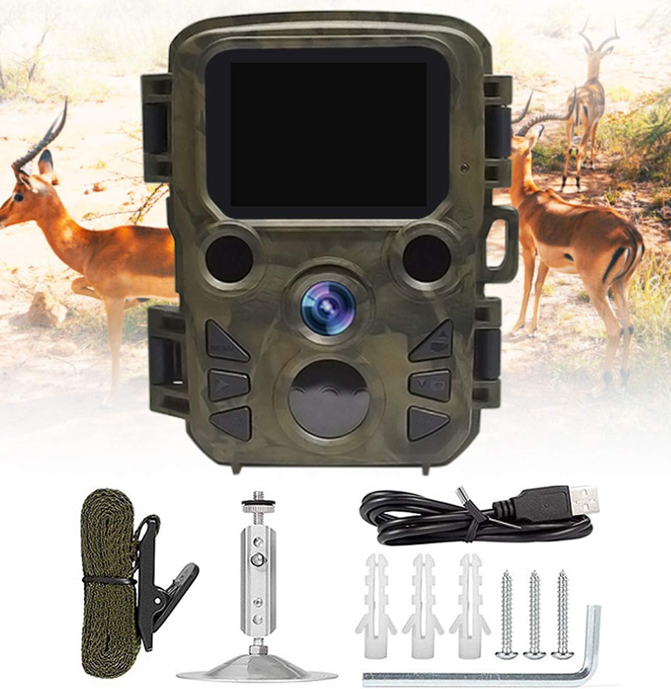 BEAUTTO Infrarot Nachtsicht HD Kamera mit Bewegungsmelder, 12MP