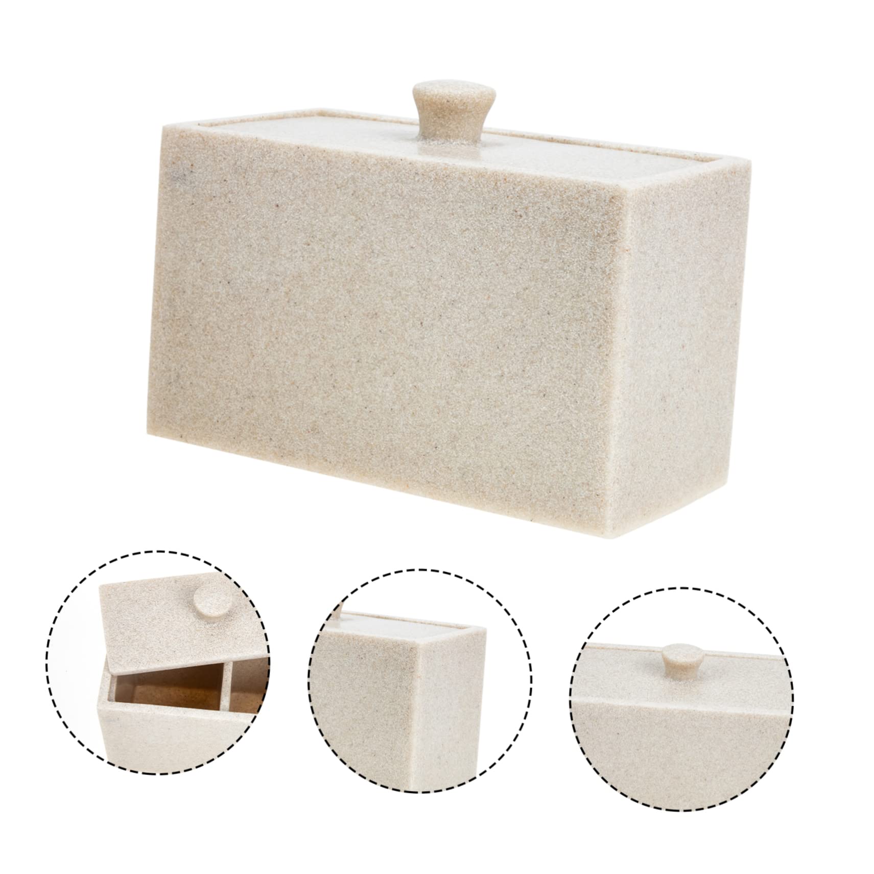 Kosmetik Aufbewahrungsbox Für Wattestäbchen Und Wattepads Organizer Mit Abnehmbarem Trennstück Staubschutzdeckel Für Badezimmer Und Schminktisch