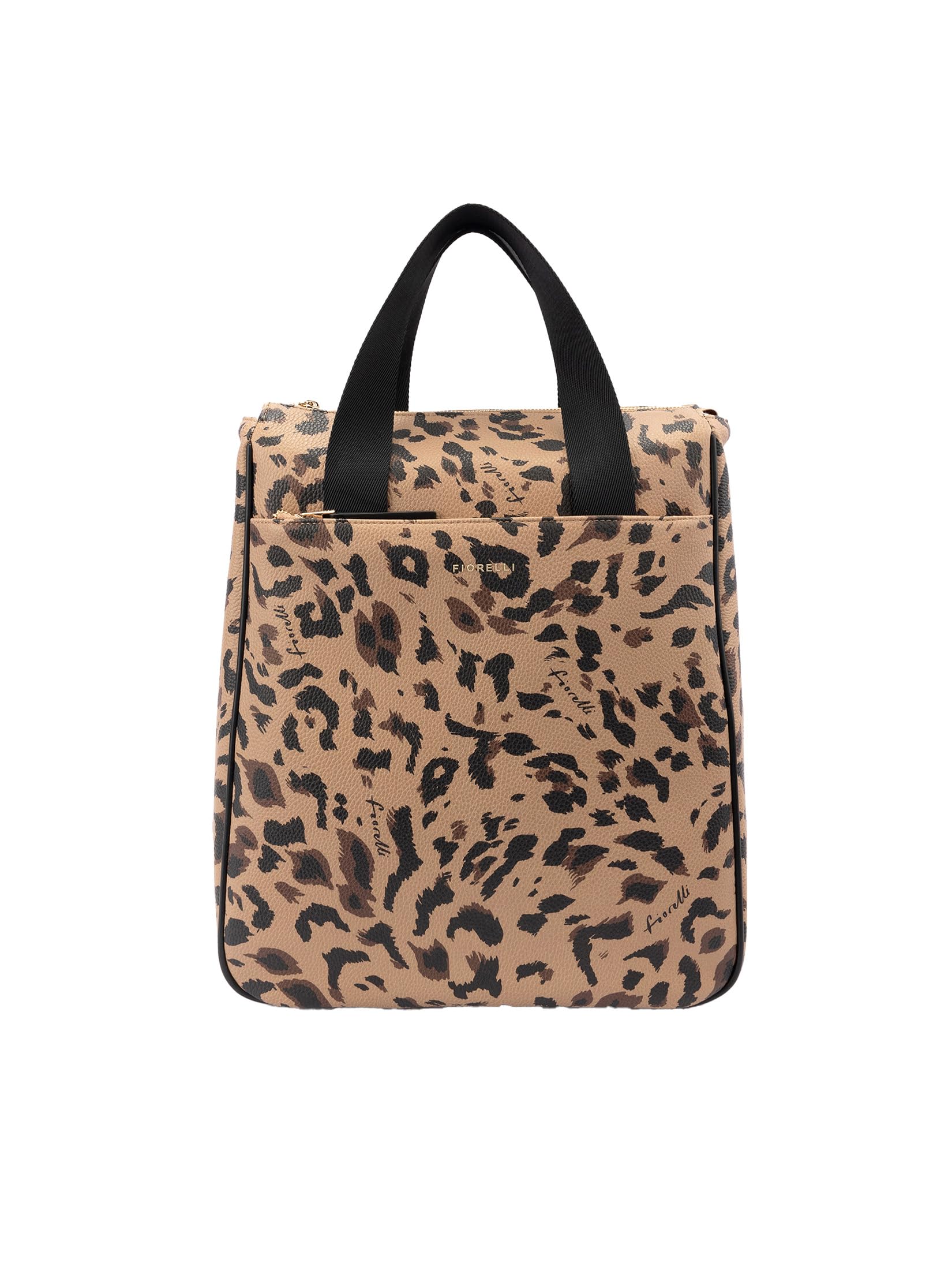 Fiorelli Effie Mochila para mujer, elegante mochila con correas ajustables y compartimento para laptop, piel sintética con estampado Leapard