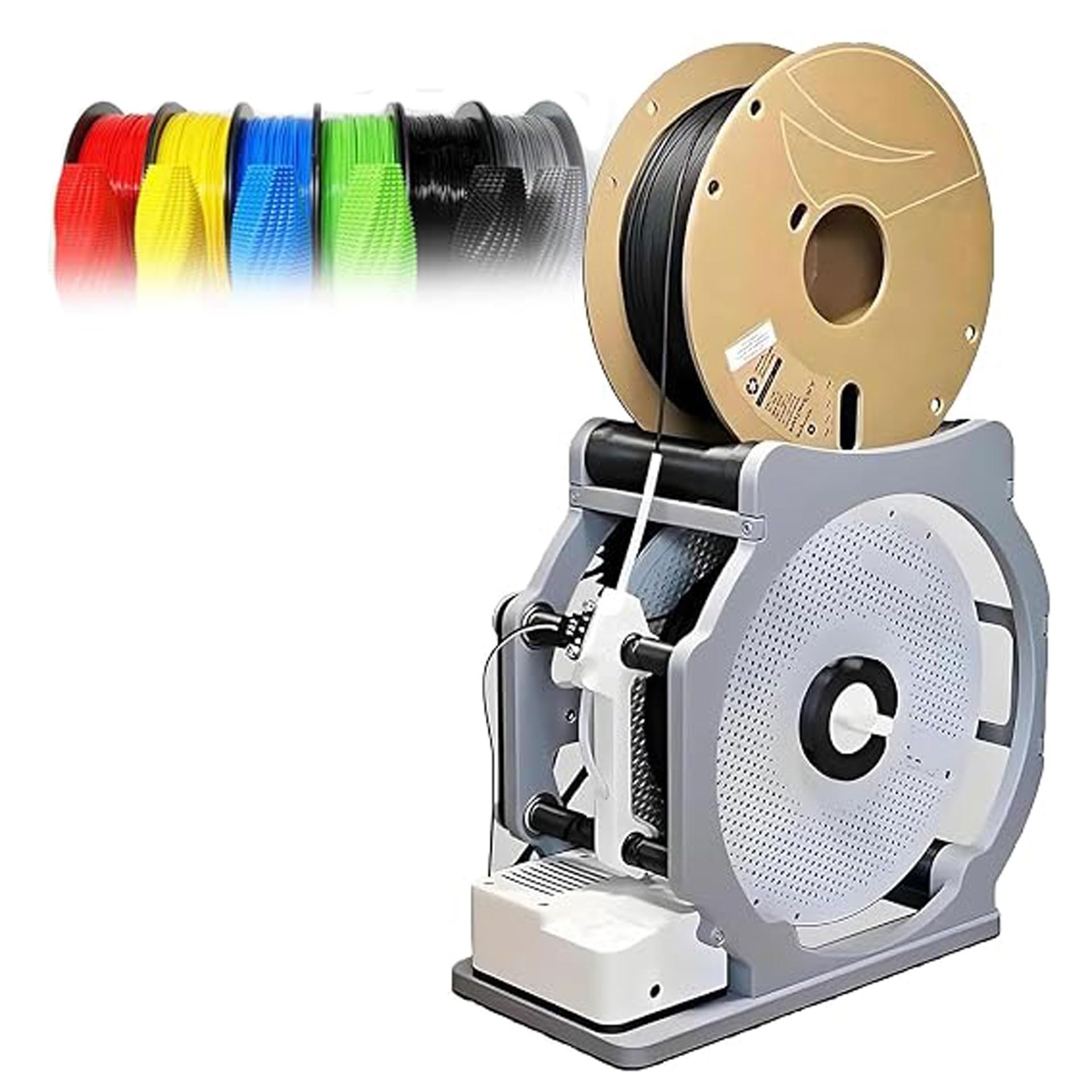 Sghjuy Au Standard Universal Electric Spool Rewinder, 3D Filament Respooler ,32X30x19cm