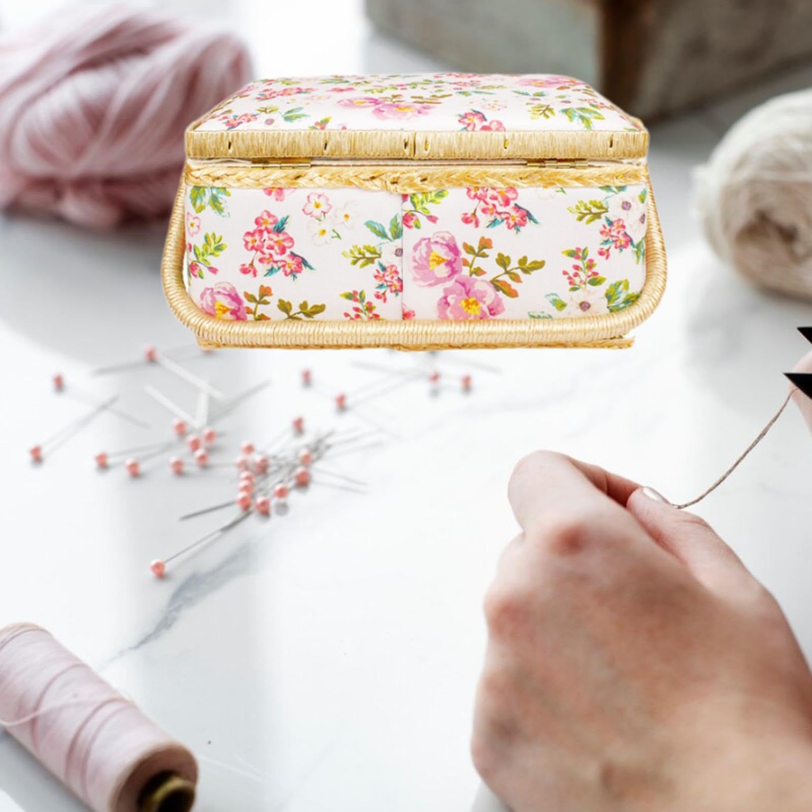 Fancyes Sewing Thread Storage Case Embroidery Thread Organizer Professional Portable Carrying Case Sewing Box for Embroidery Supplies