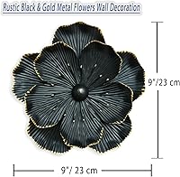 Vista 42 de Decoración artística de pared de flores de metal, escultura floral moderna y rústica de 9 pulgadas, hierro envejecido para colgar en la pared