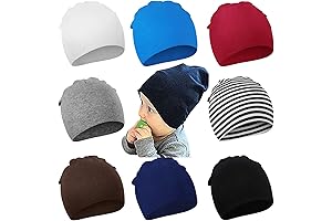 BQUBO 8 Pack Unisex Baby Beanie Hat Infant Toddler Kid Hats Baby...