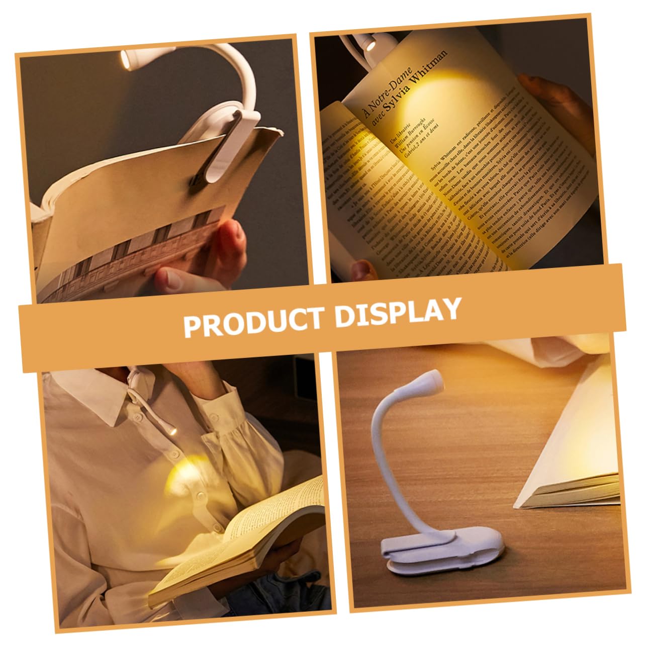 CIYODO Book Light Clip Rechargeable Led Reading Light 3 Brightness Modes Perfect for Reading