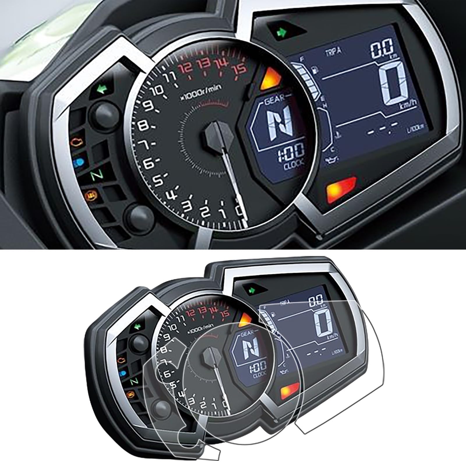 Film de protection tableau de bord pour Ninja 400 et Z400 2018-2021 anti-rayures