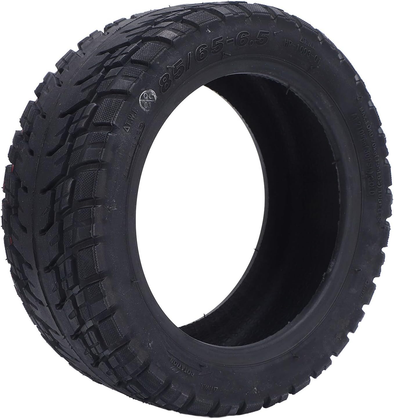 Asixxsix 85/65-6.5 Electric Scooter Off Road Tire 10 Inches Vacuum Tire, Off Road Wheel Tubeless Rubber Tyre, Puncture Proof Explosion Proof Tyre Electric Scooter Replacement