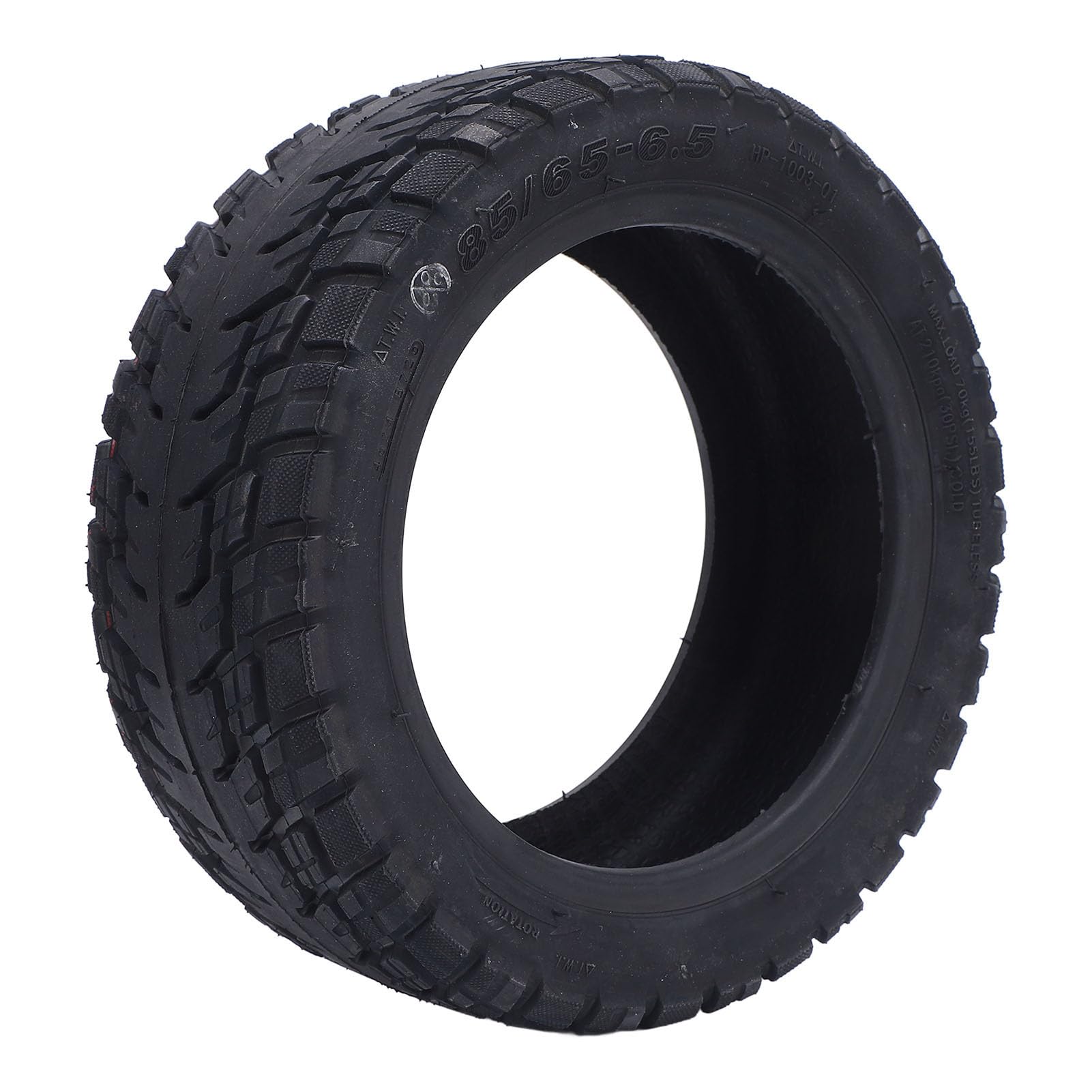 85/65-6.5 Electric Scooter Off Road Tire 10 Inches Vacuum Tire, Off Road Wheel Tubeless Rubber Tyre, Puncture Proof Explosion Proof Tyre Electric Scooter Replacement