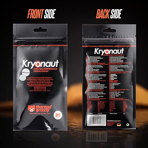 Miniatura 4 de Pasta térmica térmica para CPU Grizzly Kryonaut - Kit de pasta térmica de PC de alto rendimiento para enfriar todos los procesadores, tarjetas