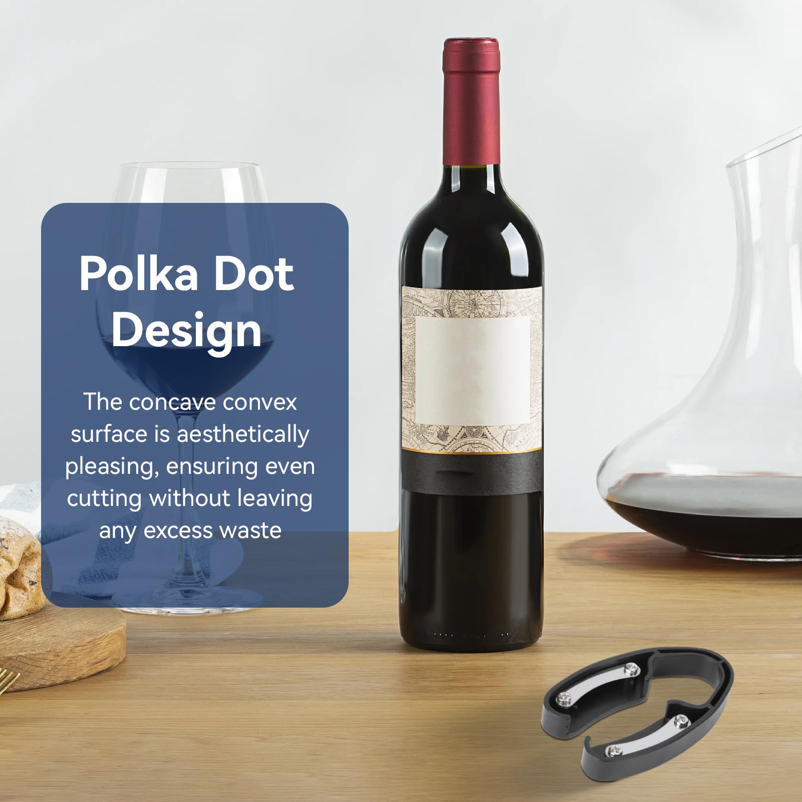 2 pezzi apribottiglie vino, lama taglierina per vino taglierina per carta stagnola taglierina per vino taglierina per stagnola taglierina per stagnola per bottiglie di vino (Nero)