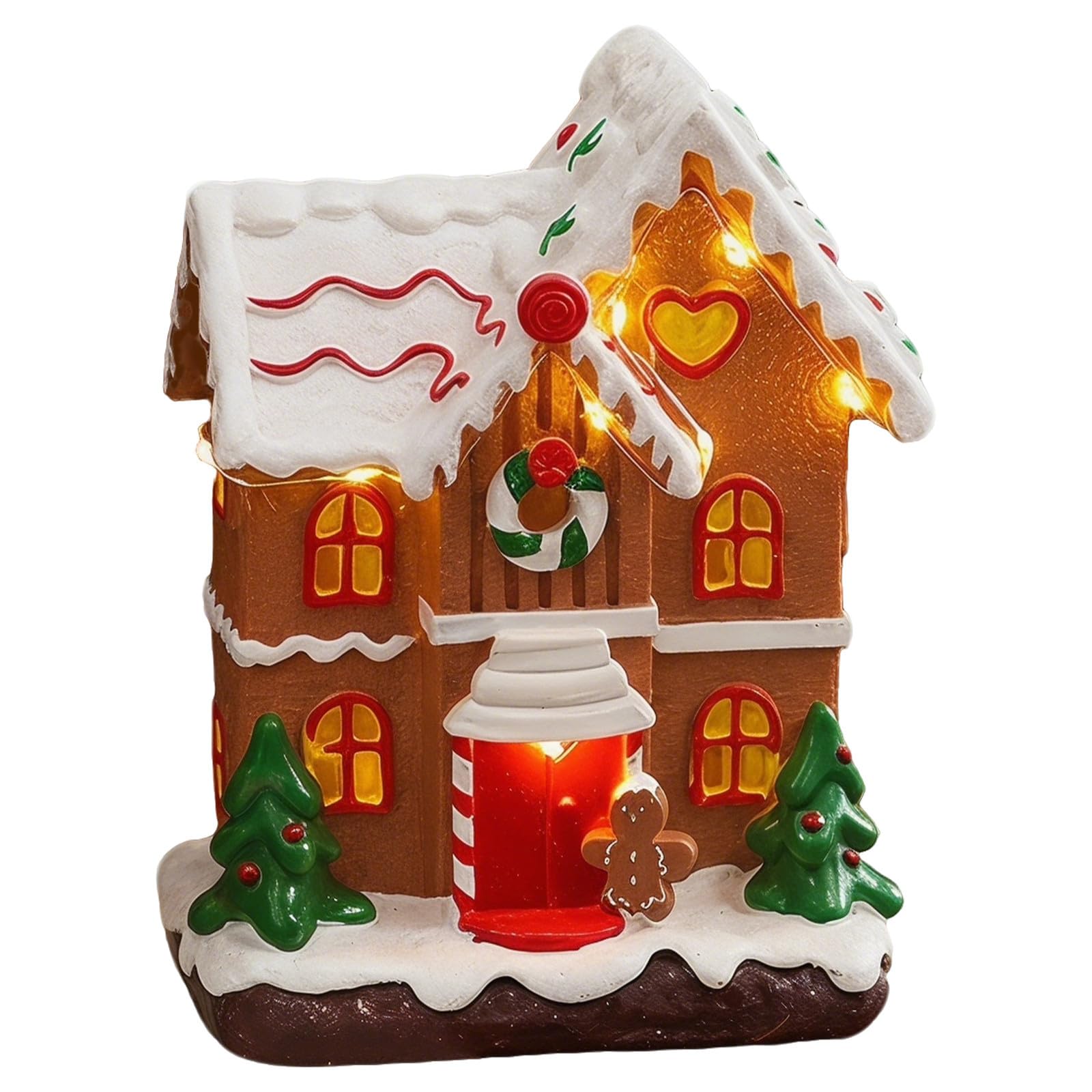 Village de Noël lumineux double alimentation USB ou piles avec musique