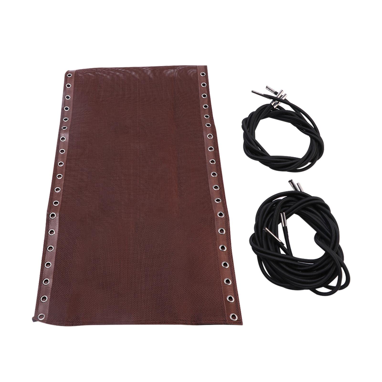 CALIDAKA Zero-Gravity Chair Replacement Fabric,63" x 17" Recliner Mesh Canvas,Lounge Chair Fabric with Ropes,an-ti-Gravity Folding Lounge Repair Cloth for Patio Recliner Chair (Brown)