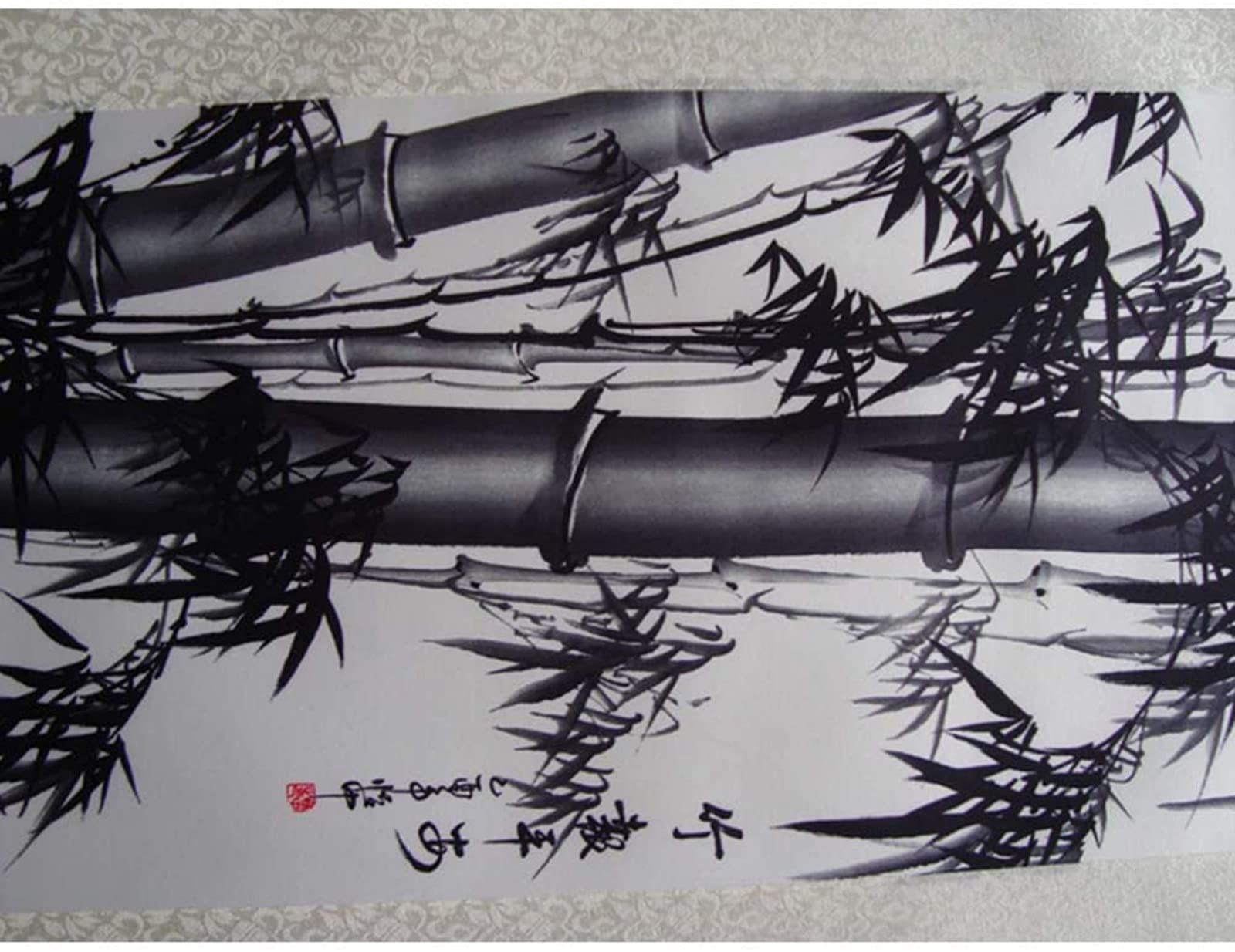 Amazon.co.jp: DBXOKKFCC 中国の水墨画スクロールスタイル竹画書道