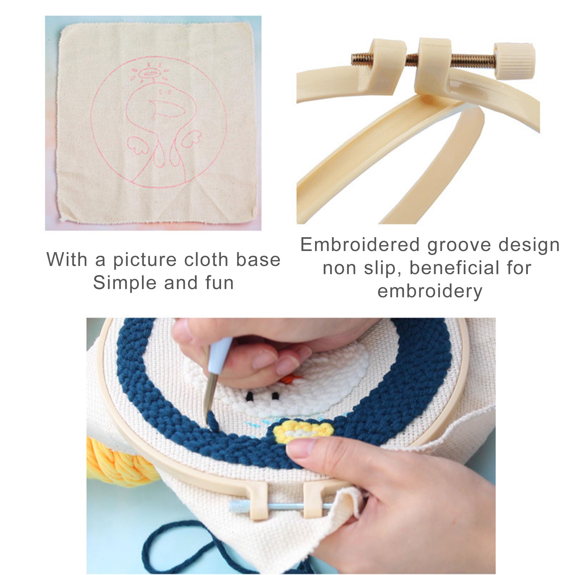 Kit Broderie Panda SYXLS - Artisanat Aiguille à Poinçonner Débutants Adultes Et Enfants