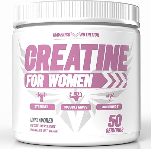 Creatina para mujer - Monohidrato de creatina para mujeres - Puede ayudar a aumentar la masa muscular magra, reducir el tiempo de recuperación y más