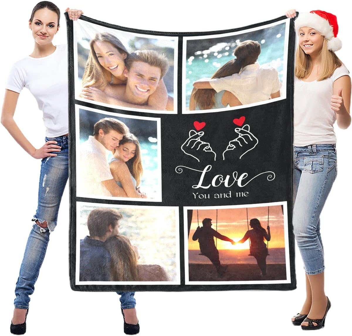 LNM Personalised Photo Blankets, Customised Blankets with Photos