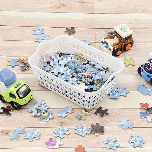 Miniatura 5 de Nesmilers 12 paquetes de bandejas pequeñas de almacenamiento, cestas blancas de escritorio