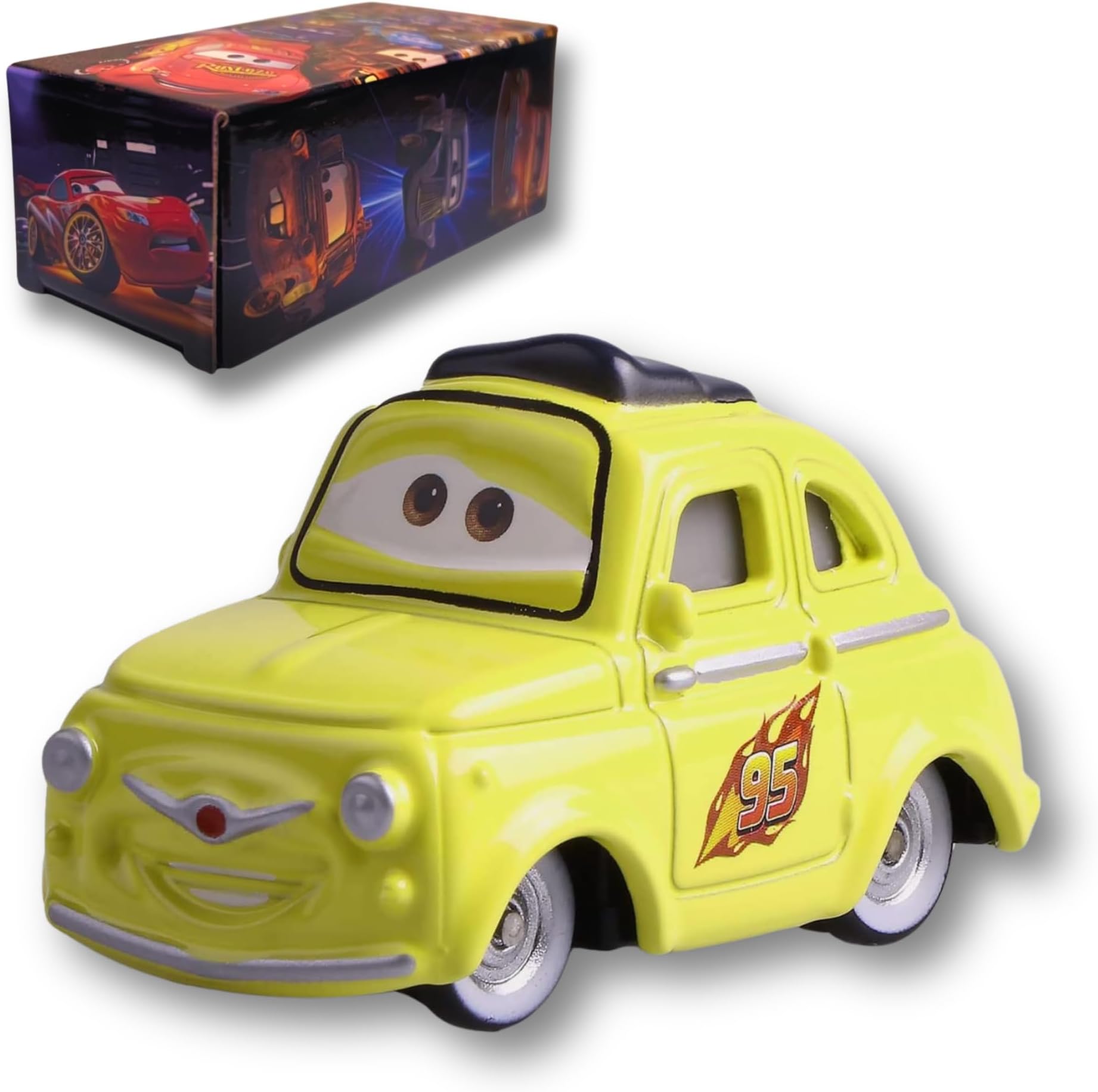 Die-Casting Racers Toy Cars, Safety Alloy Material for Childs, Beauty Color Box Packaging for Your Son Birthday or Christmas Gifts, Inspired by Favorite Characters, Gift for 3+ Years Old (Luigi)