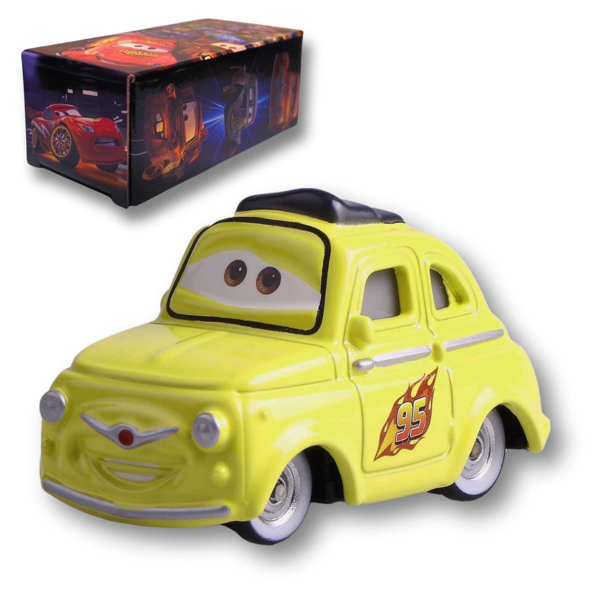 Die-Casting Racers Toy Cars, Safety Alloy Material for Childs, Beauty Color Box Packaging for Your Son Birthday or Christmas Gifts, Inspired by Favorite Characters, Gift for 3+ Years Old (Luigi)