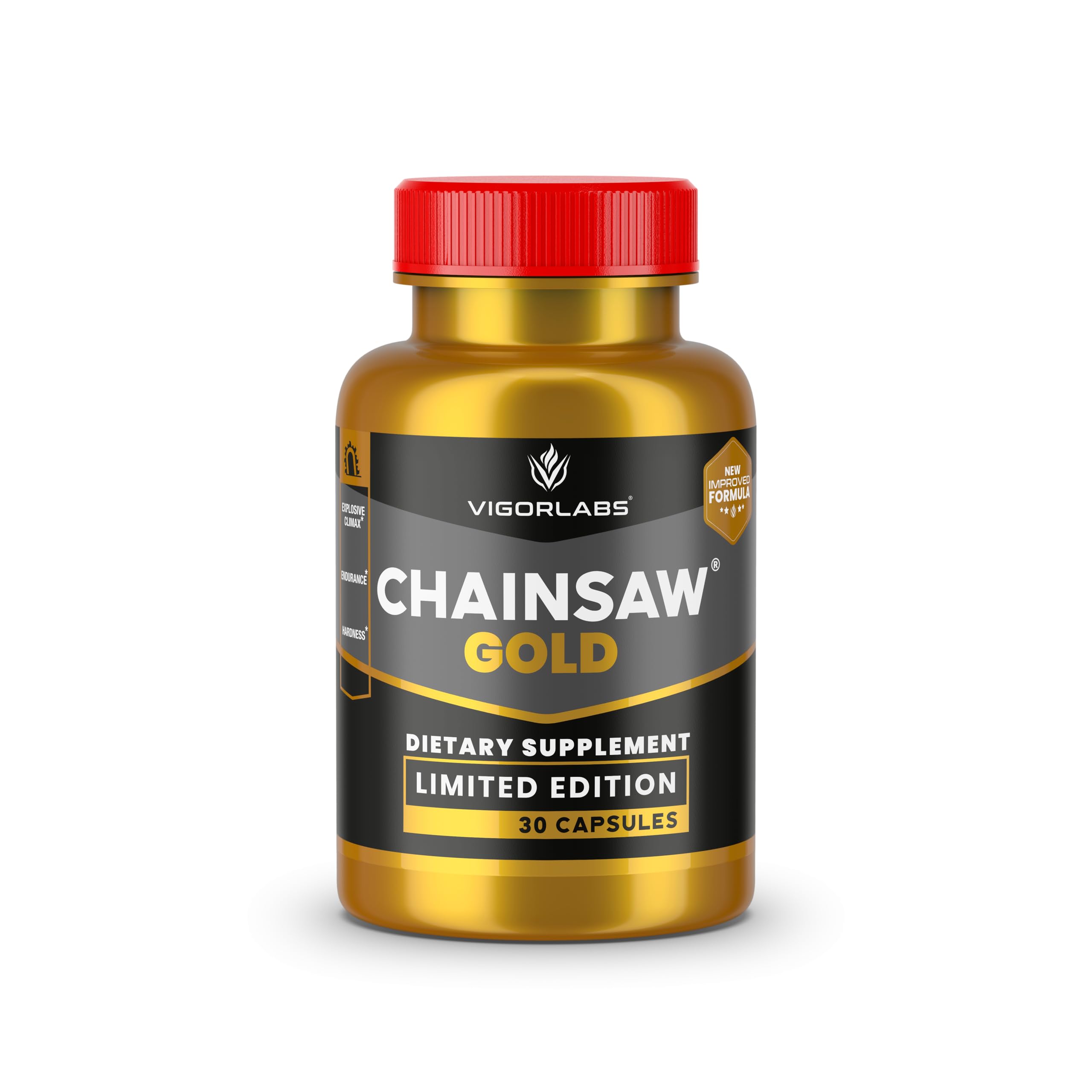 Vigor Labs Chainsaw Gold - Limited Edition, Supports Stamina and Endurance, Helps Stronger Climax (Made in The USA)