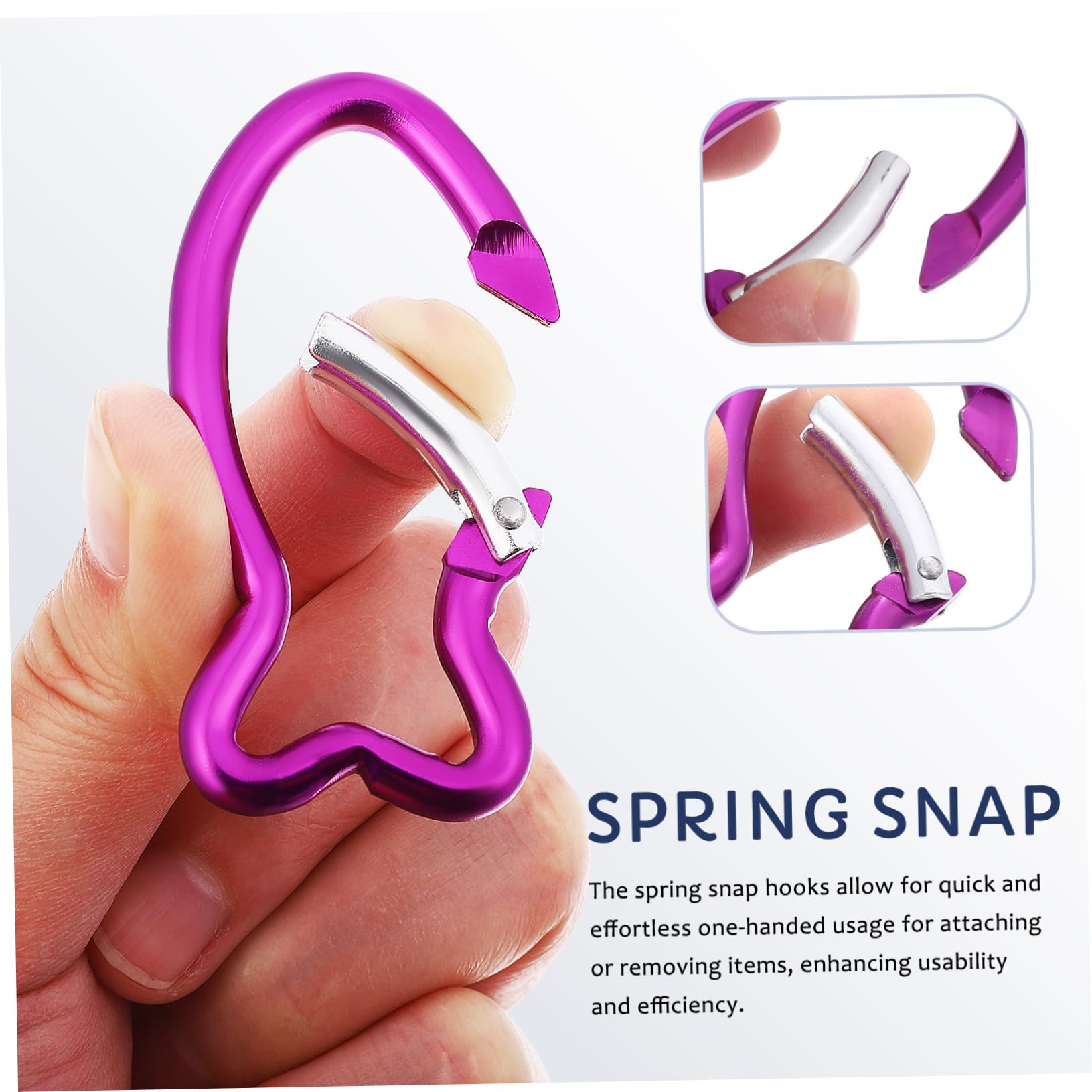 SUPVOX 10 Pezzi Moschettoni Carabiner Forma di Pesce in Alluminio Robusti e Leggeri per Zaini e Attrezzatura da Campeggio Accessori Outdoor Resistente e Pratico