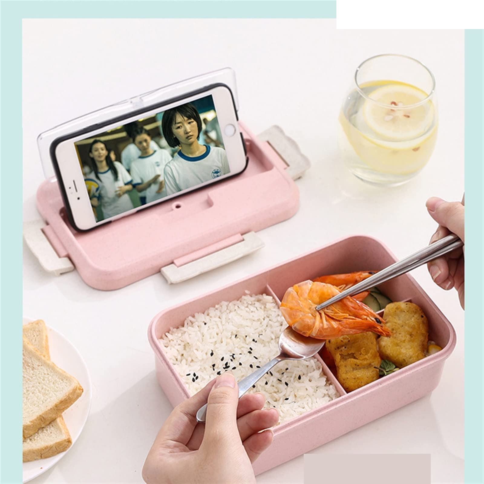 Portapranzo Bento, Contenitore per Alimenti Ecologico, stoviglie Adatte al microonde
