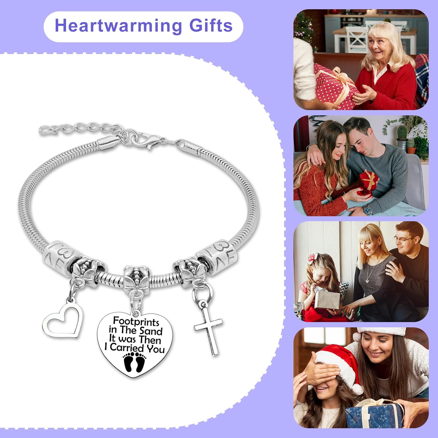 Religious Christian Gifts for Women Faith Inspirational Christian Bracelets for Women Stainless Steel Bracelets Inspirational Religious gift for Friends Bible Verse Bracelet Christmas Birthday Gift - Image 5