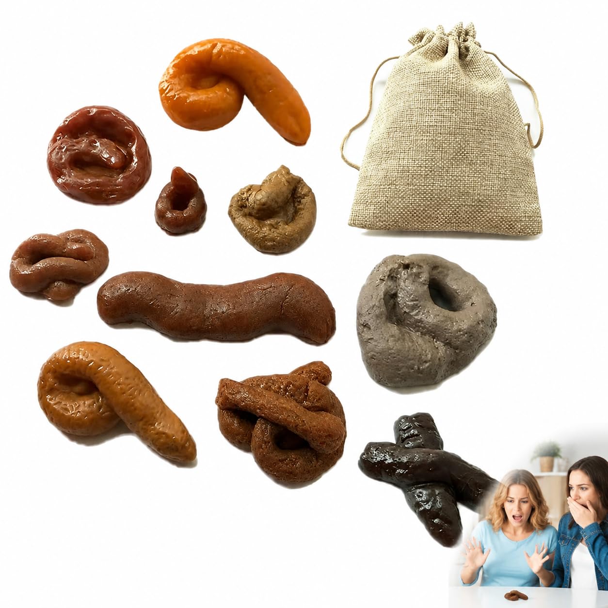 10 PCS Realistic Fake Poo Toys – Floating Prank Gag Props with Storage Bag, Soft TPR Joke Toys for April Fools’ Day, Halloween, Party Pranks, Bathroom Jokes, Novelty Gifts & Funny Tricks Black