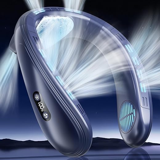 DATTOY Neck Air Conditioner 360 Cooling Neck Fan 8000mAh Rec