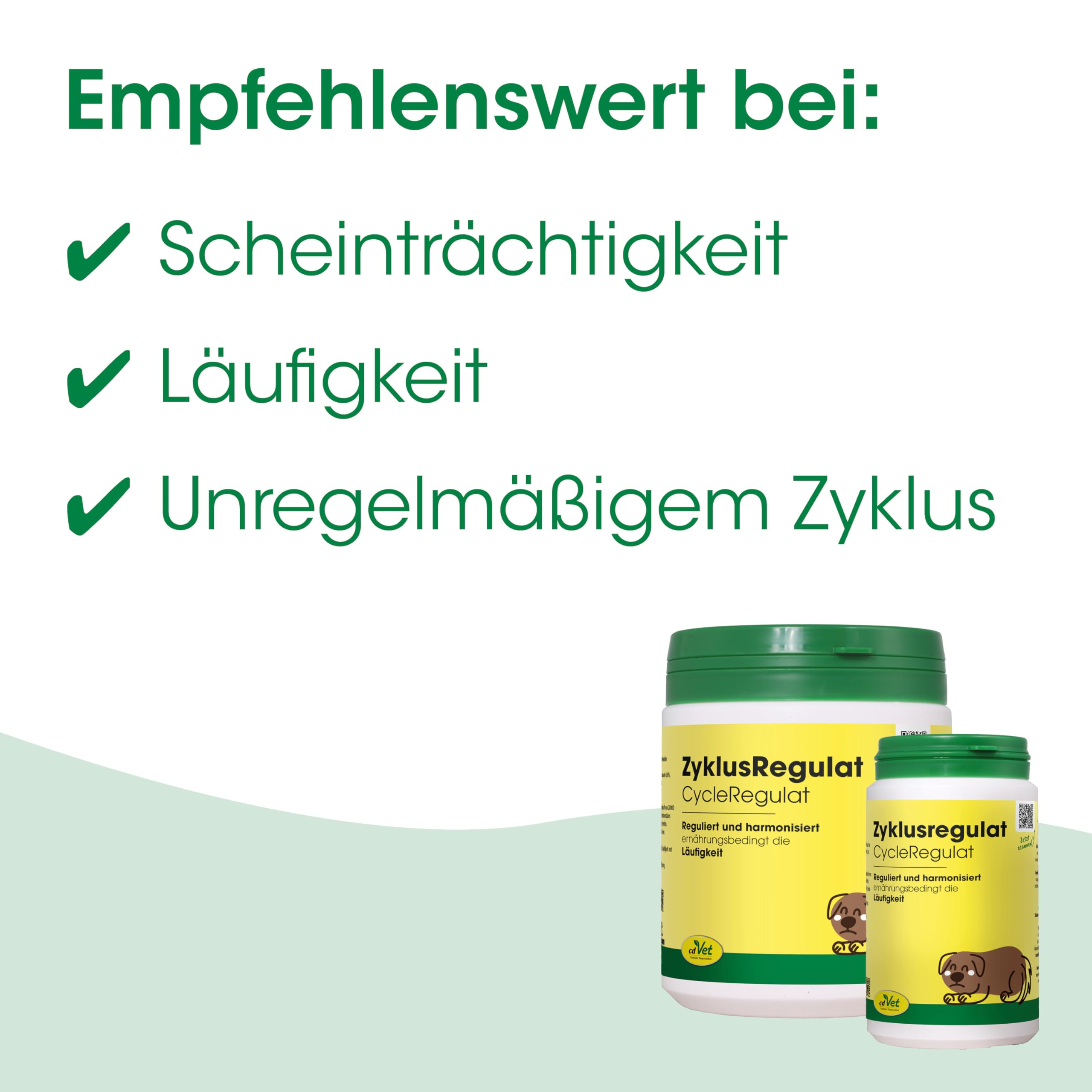 cdVet Naturprodukte ZyklusRegulat 300 g - Unterstützt Läufigkeit und Scheinträchtigkeit - Ergänzungsfuttermittel Hund