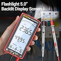Vista 5 de ANENG Multímetro digital, medidor de prueba de rango automático TRMS 6000 unidades, voltímetro recargable inteligente mide corriente AC/DC, NCV