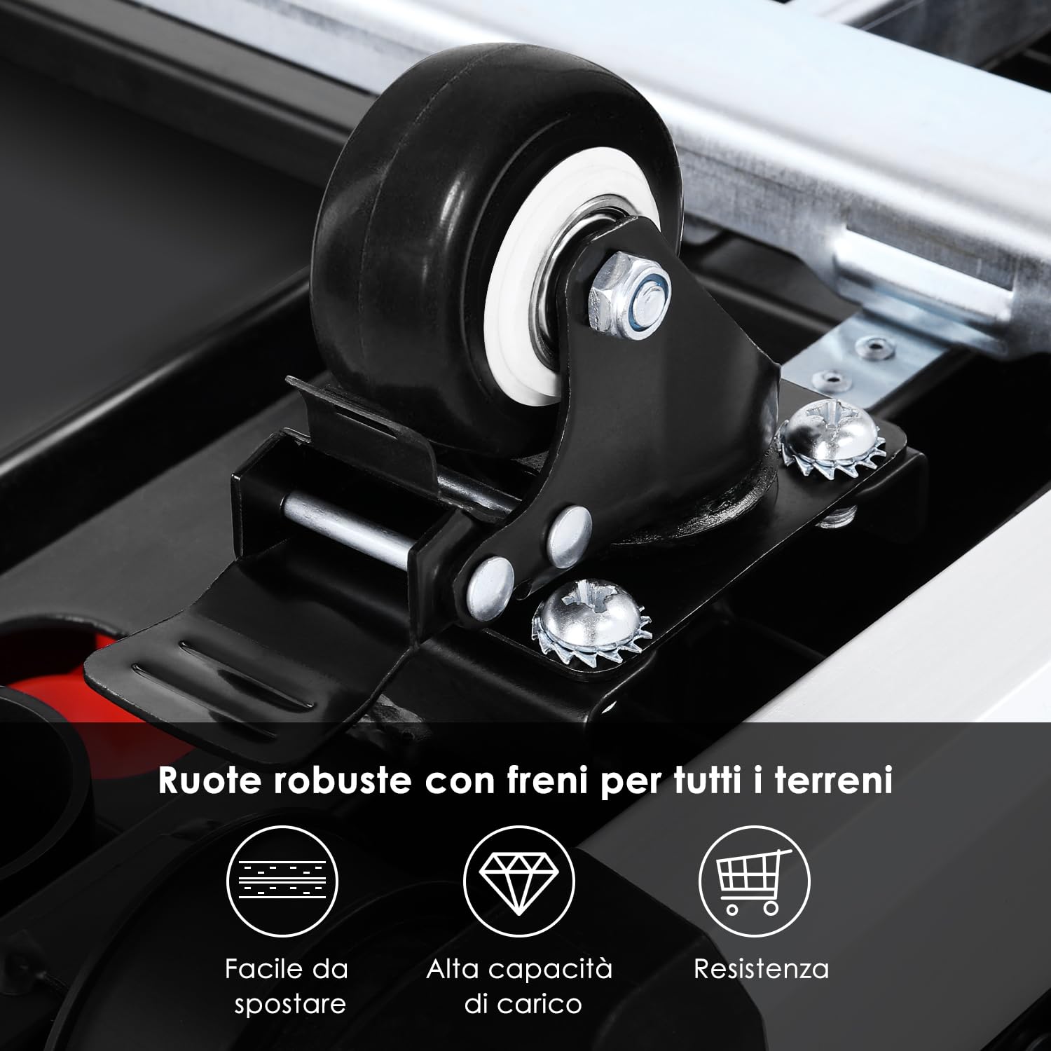 LIFERUN 7 in 1 Banco da Lavoro Pieghevole,Tavolo da Lavoro Pieghevole Regolabile in Altezza con Spina Integrata,Carrello a Mano da Trasporto con 4 pcs Ruote,Piattaforma di Lavoro per Lavoro fai da te