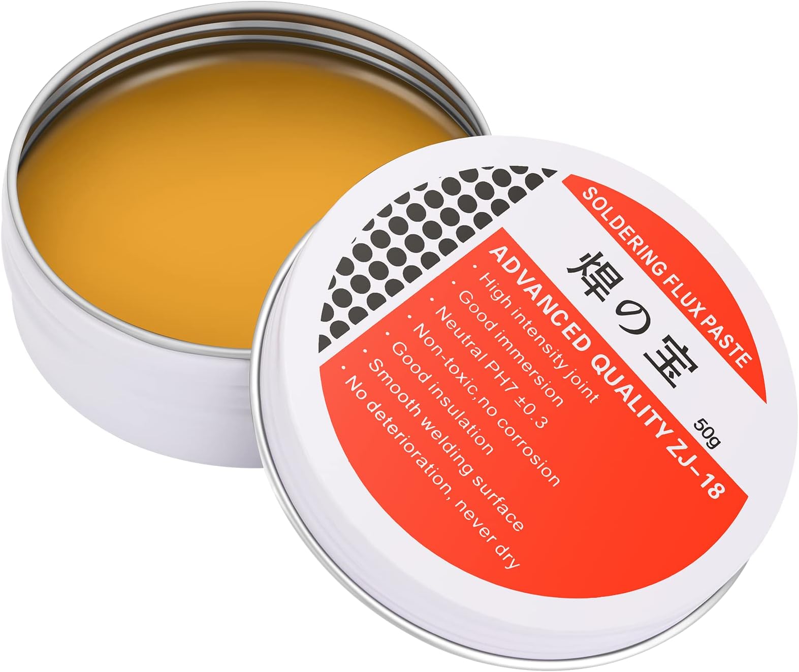 50g Solder Flux Paste, Electrical Solder Flux Tin Paste, No-Clean Solder Grease Professional Mechanic Welding Repair Tool for Phone SMD PCB BGA PGA (Lead Free)
