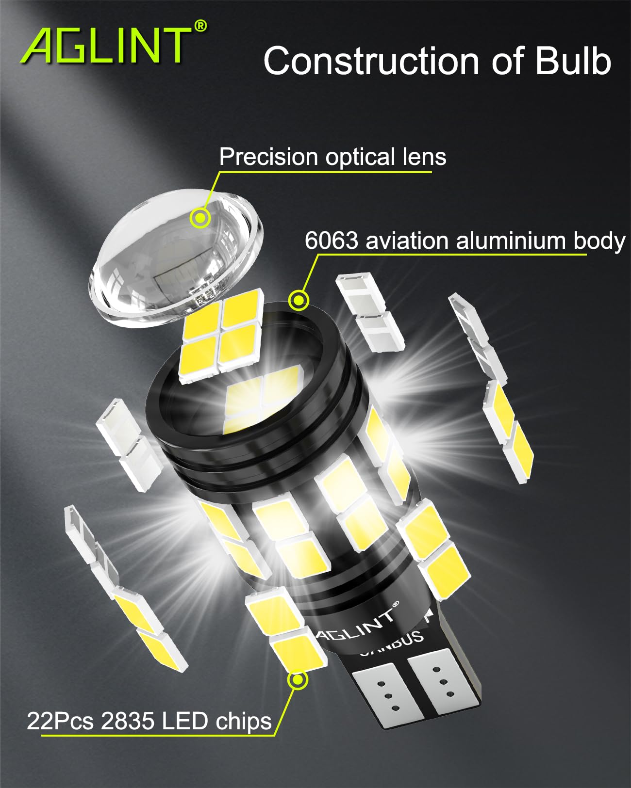 T15 W16W Żarówki LED CANBUS Bez Błędów 22SMD T16 955 921 912 Klin do Samochodowych świateł Wstecznych