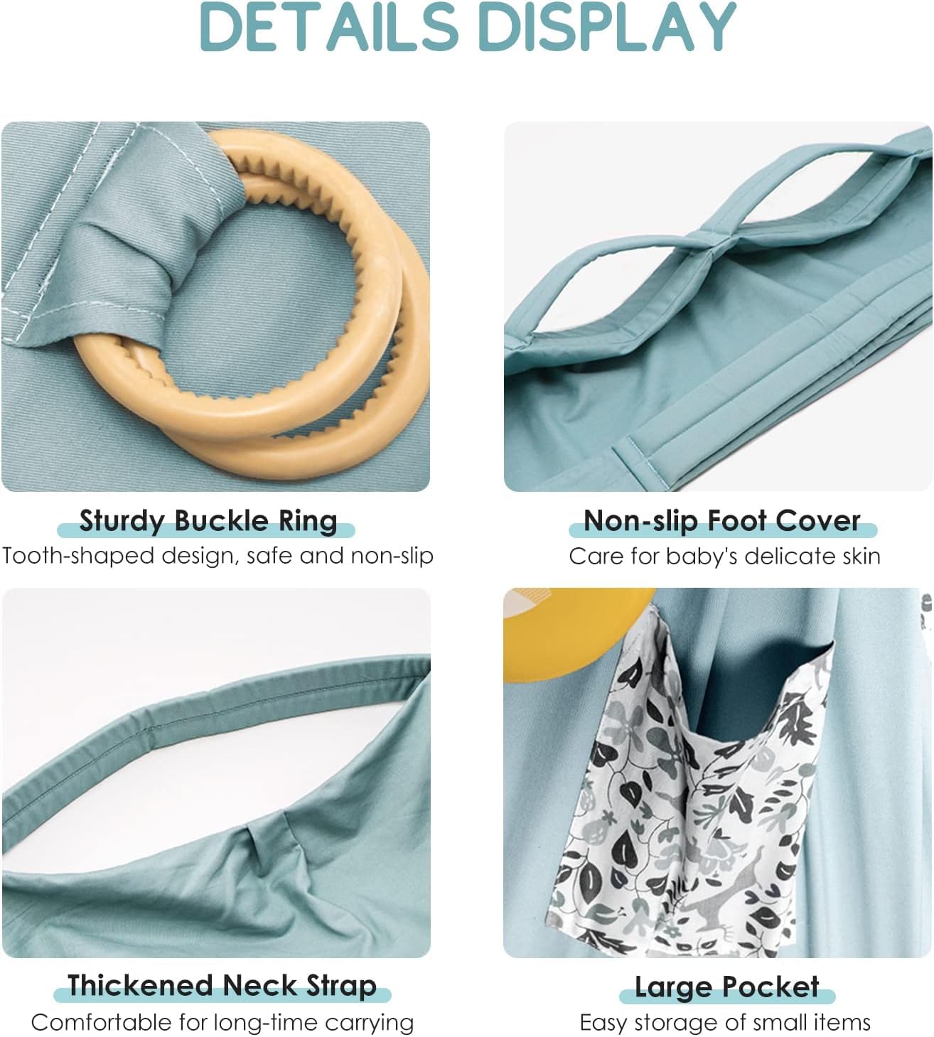 AMPLIN Baby Sling Carrier Newborn, Adjustable Easy Wearing Baby Nursing Warp Sling, New Mom Dad Soft Cotton Infant Front Holder Carrier for Infant Toddler Life Travel Essential Gifts